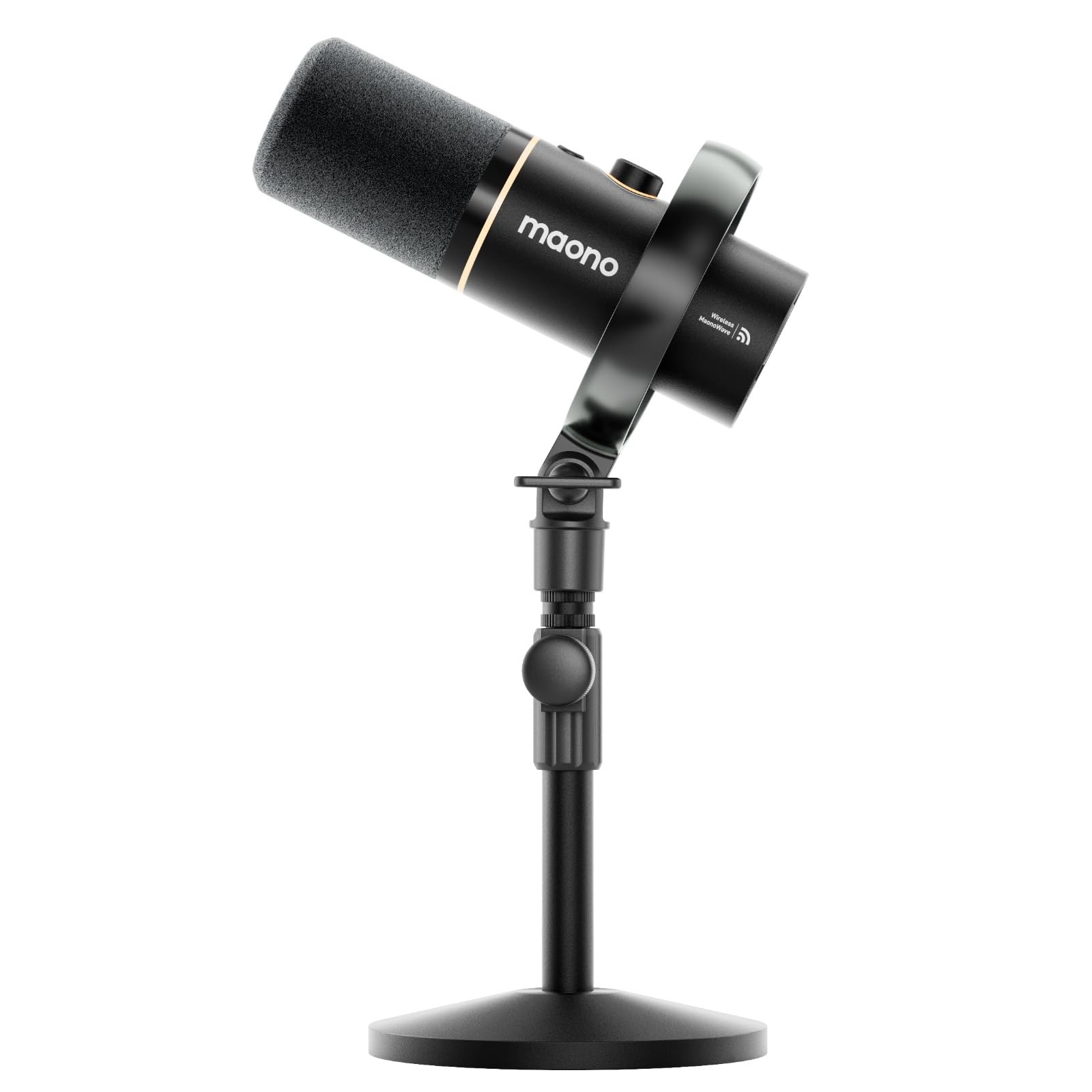 MAONO PD200W Hybrid Wireless Podcast Microphone for PC, Dynamic XLR USB Black