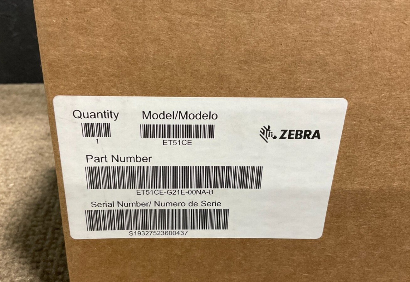 Zebra ET51 8.4" Snapdragon 660 4GB/32GB Enterprise Tablet ET51CE-G21E-00NA ✅❤️️