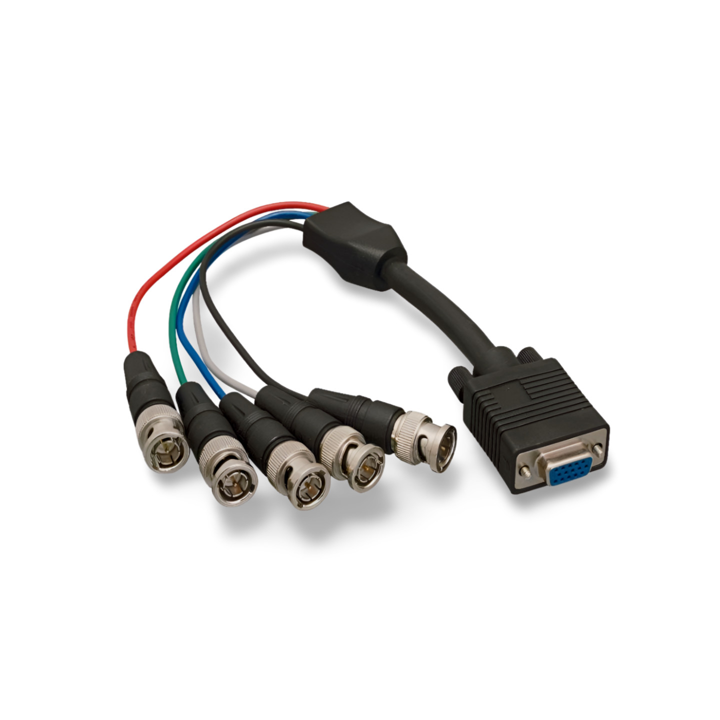 1ft 5 BNC Male to Super VGA HD15 Female Cable - Black