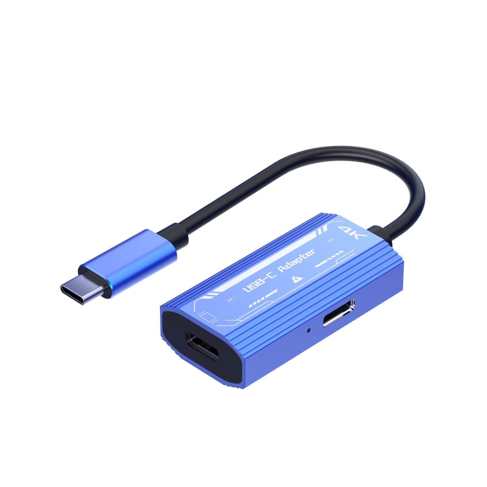 2 in1 USB-C HUB AR Smart Glasses 4K60Hz Video with PD 100W Fast Charging Adapter