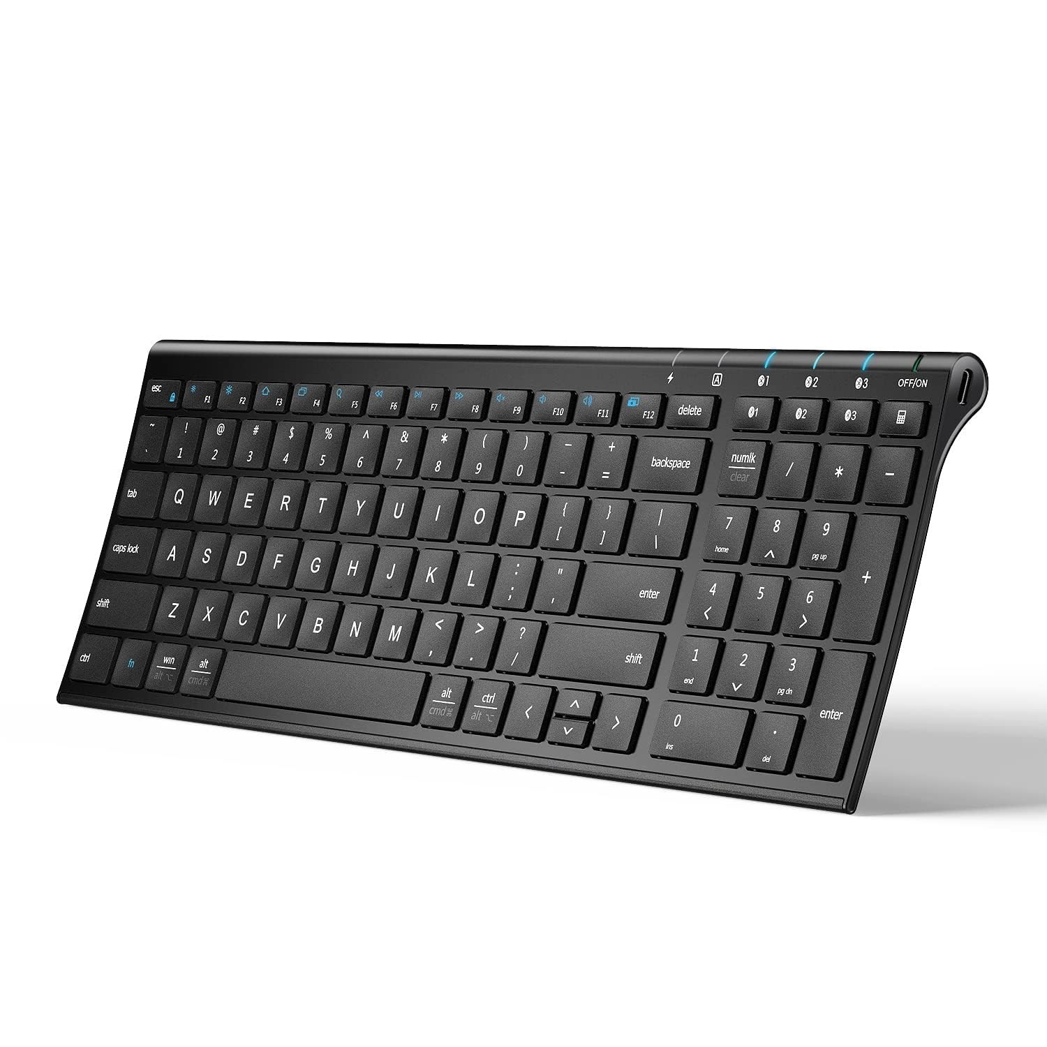 iClever BK10 Bluetooth Keyboard, Universal Bluetooth 5.1 Wireless Keyboard with
