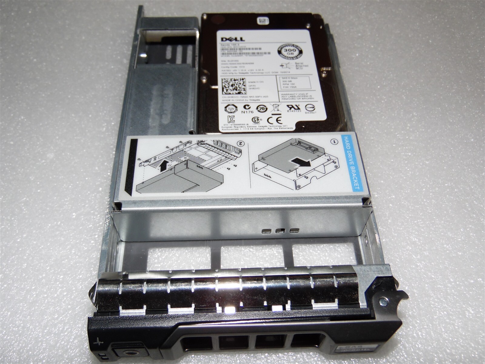 300GB 15K 6G 2.5" 3.5" DELL HDD SAS GEN 12 13 SERVER POWEREDGE POWERVAULT H8DVC