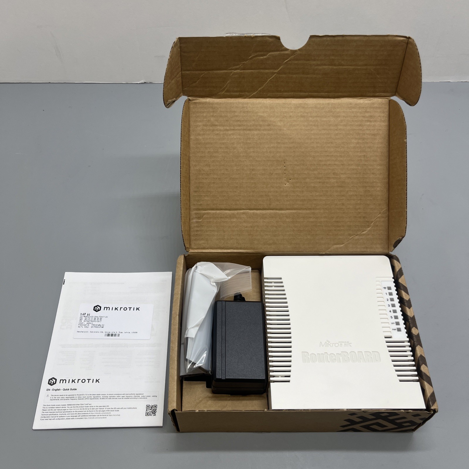 MikroTik hAP ac RB962UIGS-5HAC T2HNT-US Dual Band NEW w/ adapter