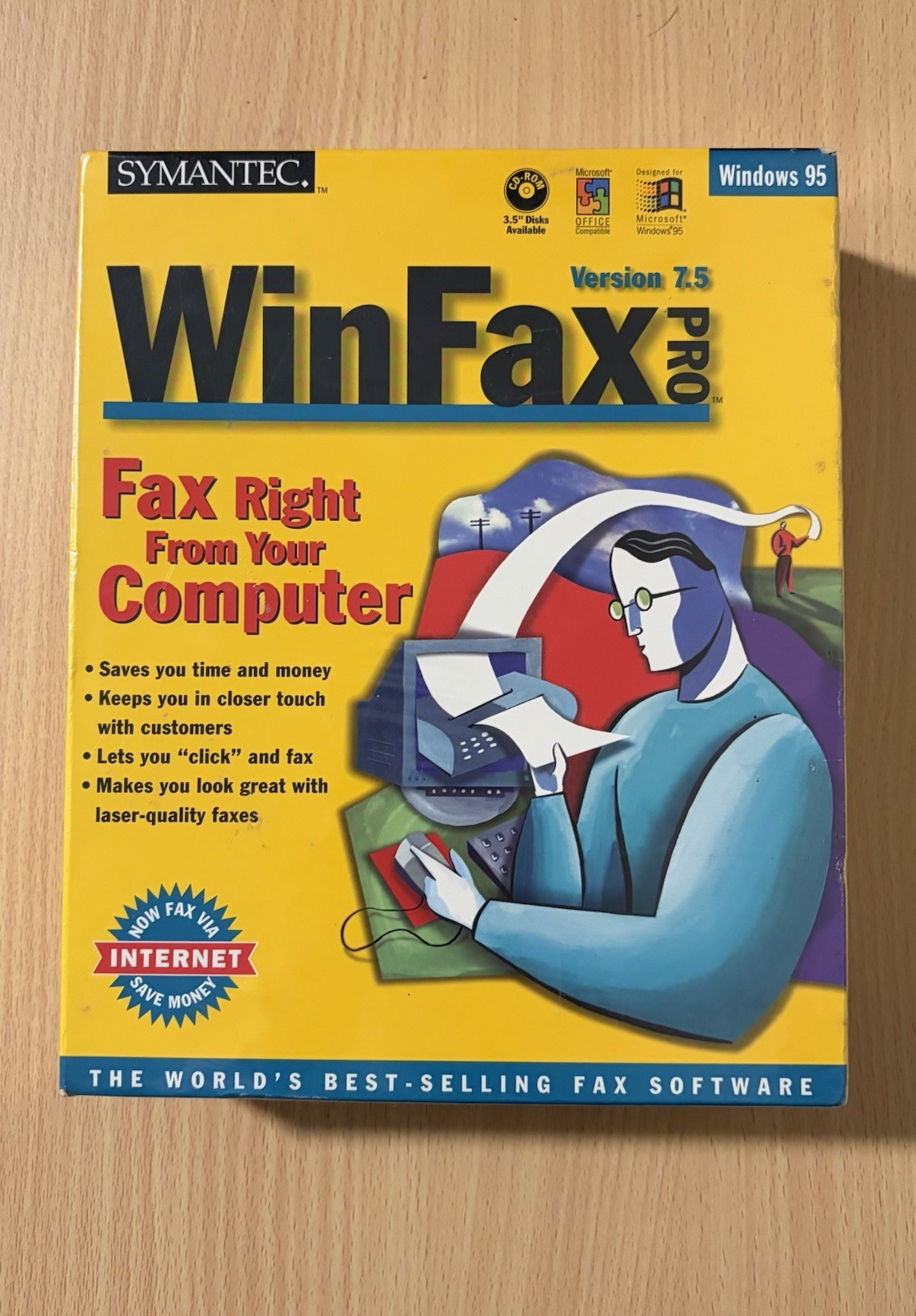 WINFAX 1997 Symantec 8.0 Pro Hassle-Free Faxing Version 95/NT SEALED
