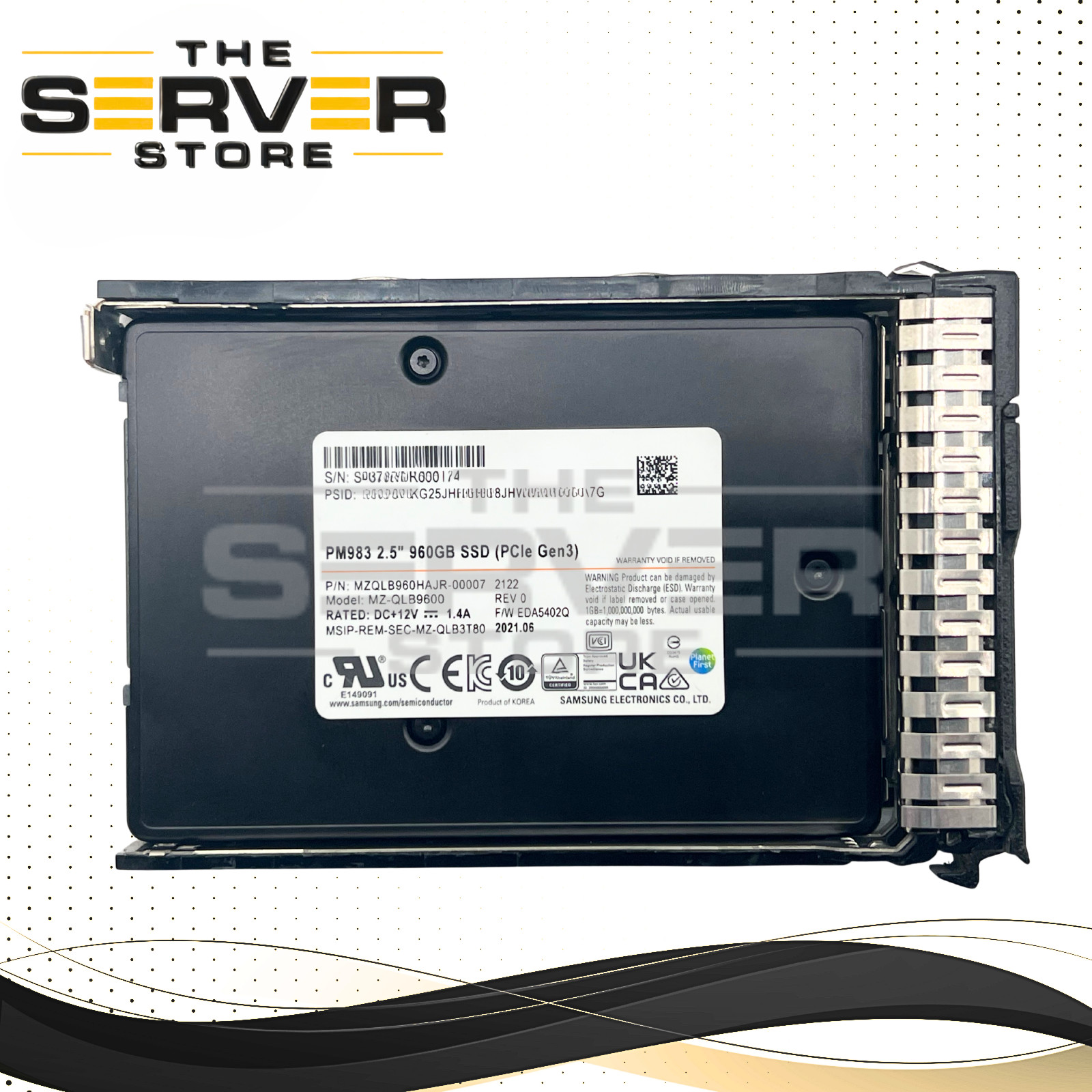 (89%-) Samsung 960GB NVMe U.2 G3 RI 2.5" SSD PM983 HPE ProLiant SC MZQLB960HAJR