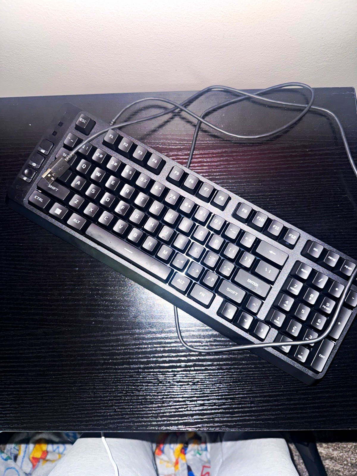 Black Wired USB Full Size Keyboard w/ Number Pad, English QWERTY Plastic