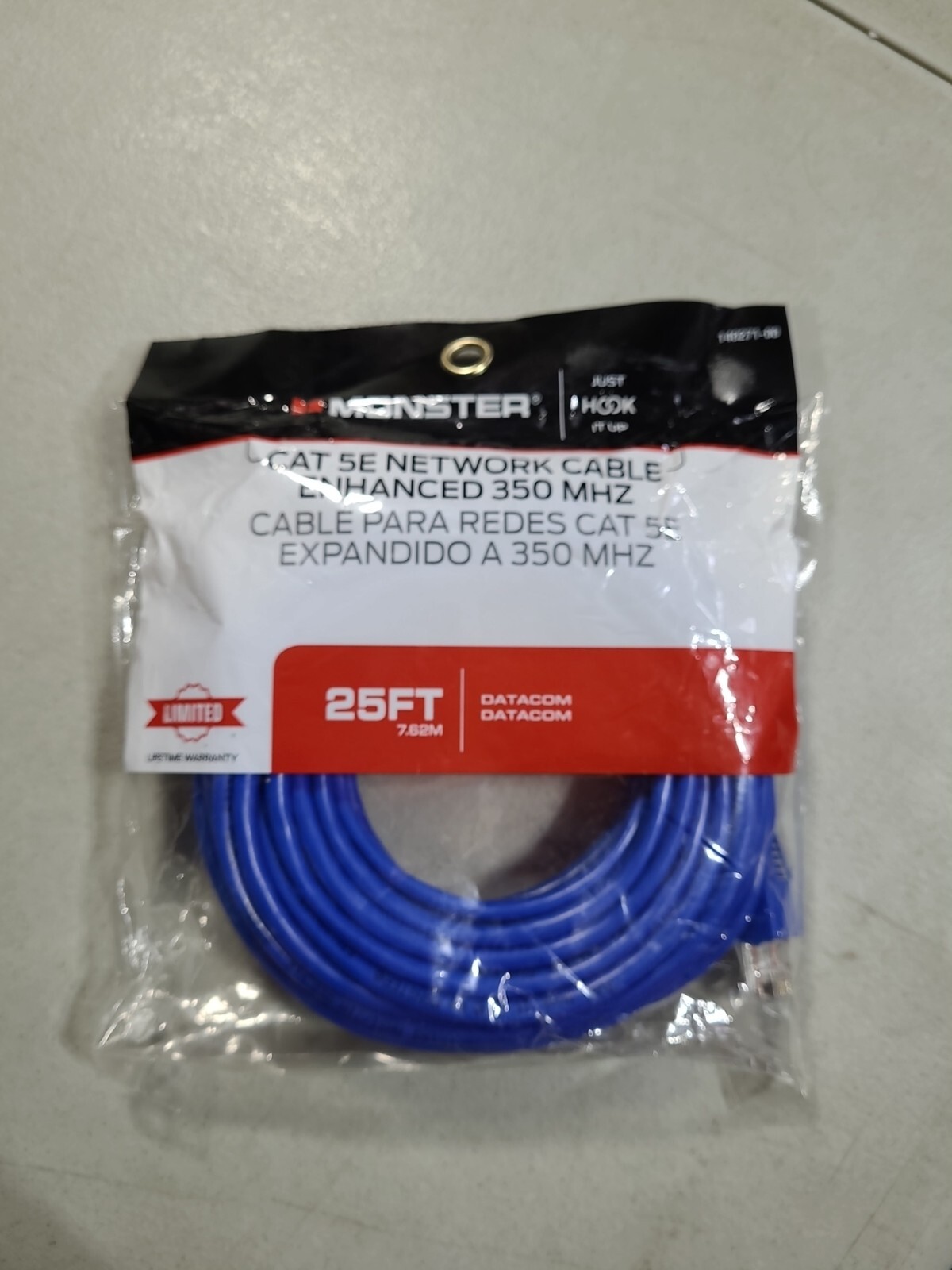 Monster Just Hook it up 140271-00 Cat 5E Network Cable, Ethernet. 25' 