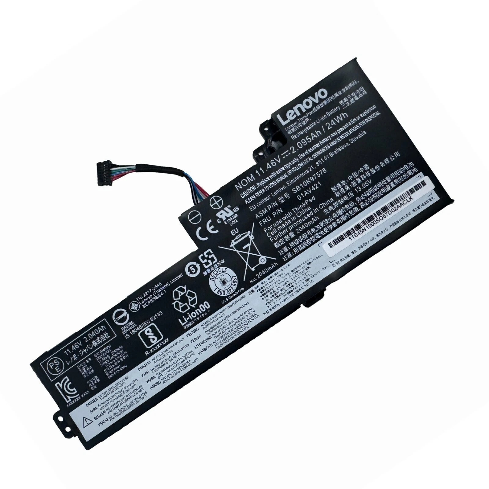 Genuine OEM 24Wh 01AV419 01AV489 01AV421 Battery For Lenovo ThinkPad T470 T480