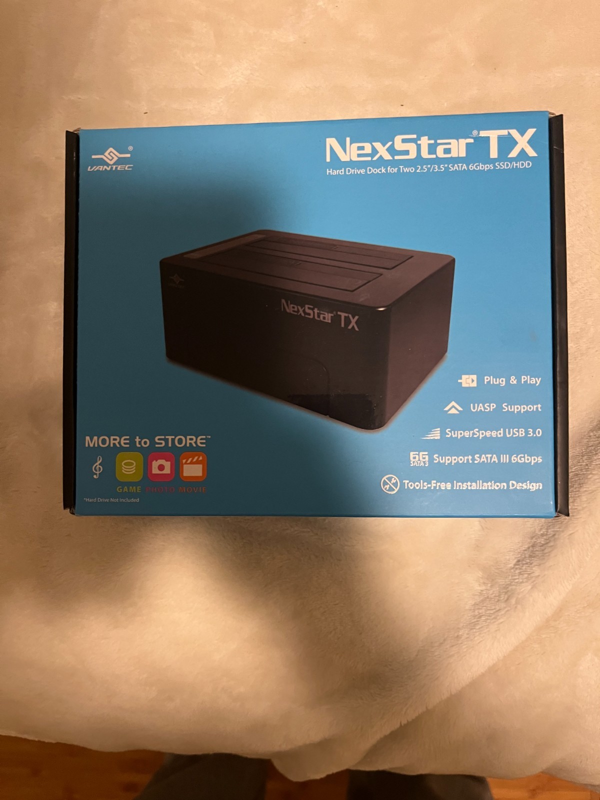 Vantec NexStar TX Dual Bay USB 3.0 Hard Drive Dock SATA 6Gbps HDD SSD Enclosure