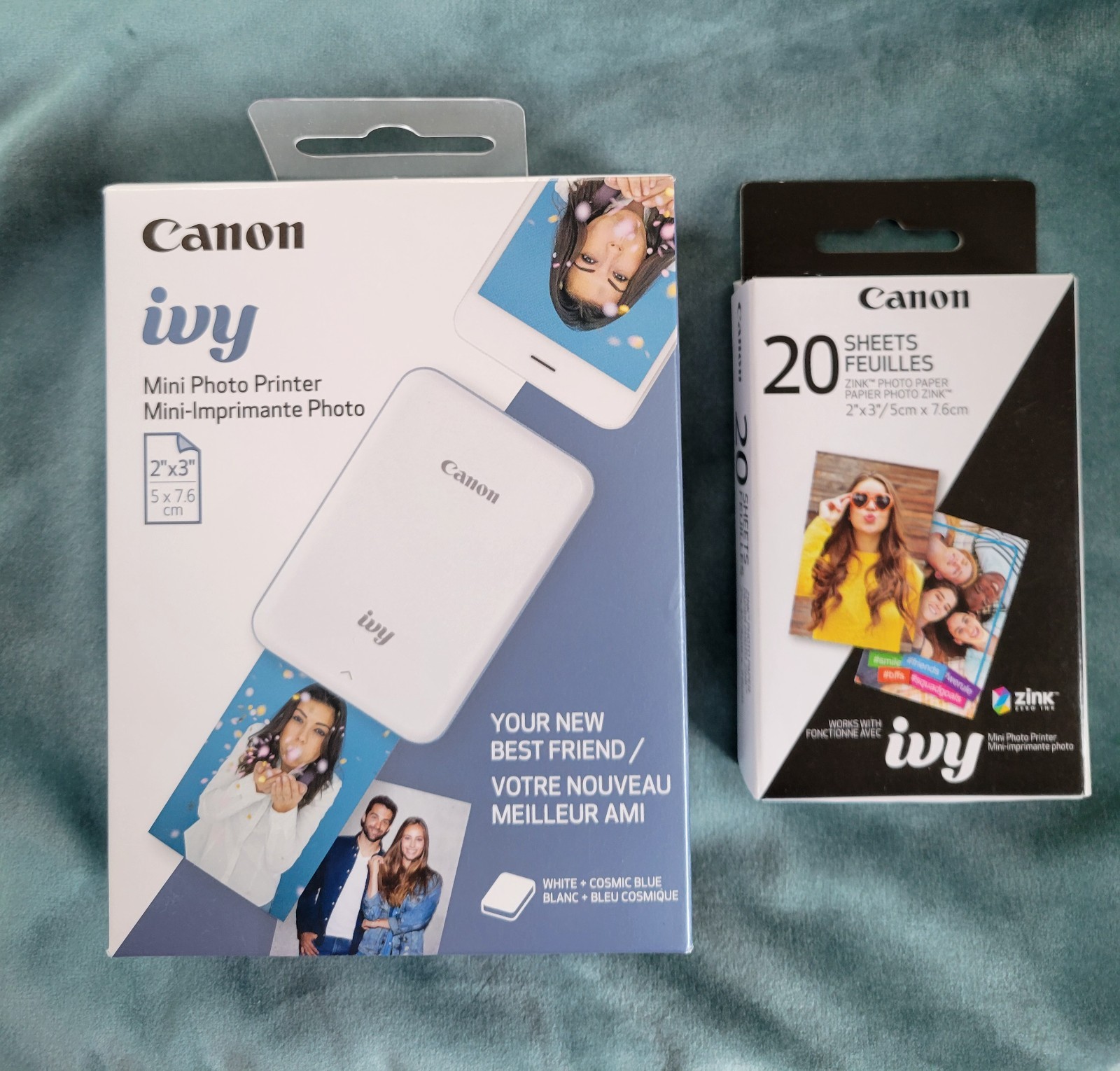 Canon Ivy mini photo printer PV-123-CB & photo paper BRAND NEW SEALED BOXES