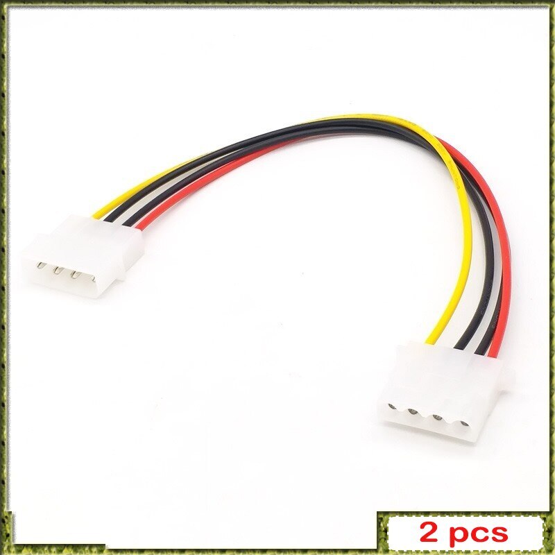 2pcs IDE 4 Pin Molex Female To 4 Pin Power Extension Connector Cable IDE 30cm