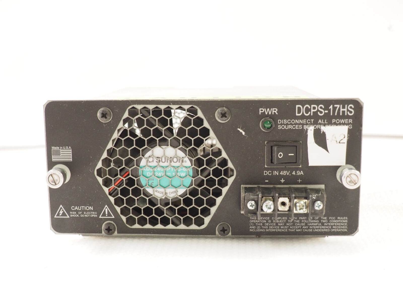 METROBILITY XP ForeSight 100955-01 P/N: 7322-000022 DCPS-17HS DC Power Supply