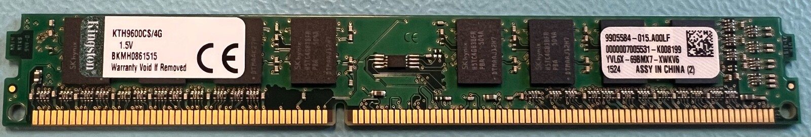 LOT OF 2 Kingston HP 4GB KTH9600CS/4G PC3-12800 DDR3 1600MHz UDIMM RAM/Memory