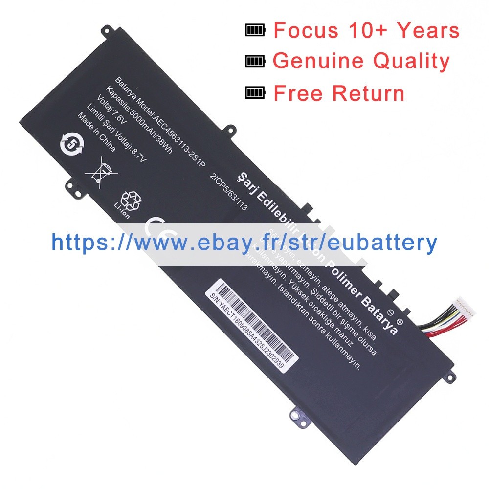 New AEC4563113-2S1P /4563113 Battery for Nimo N151 (YoungBook N151) 7.6V 5000mAh
