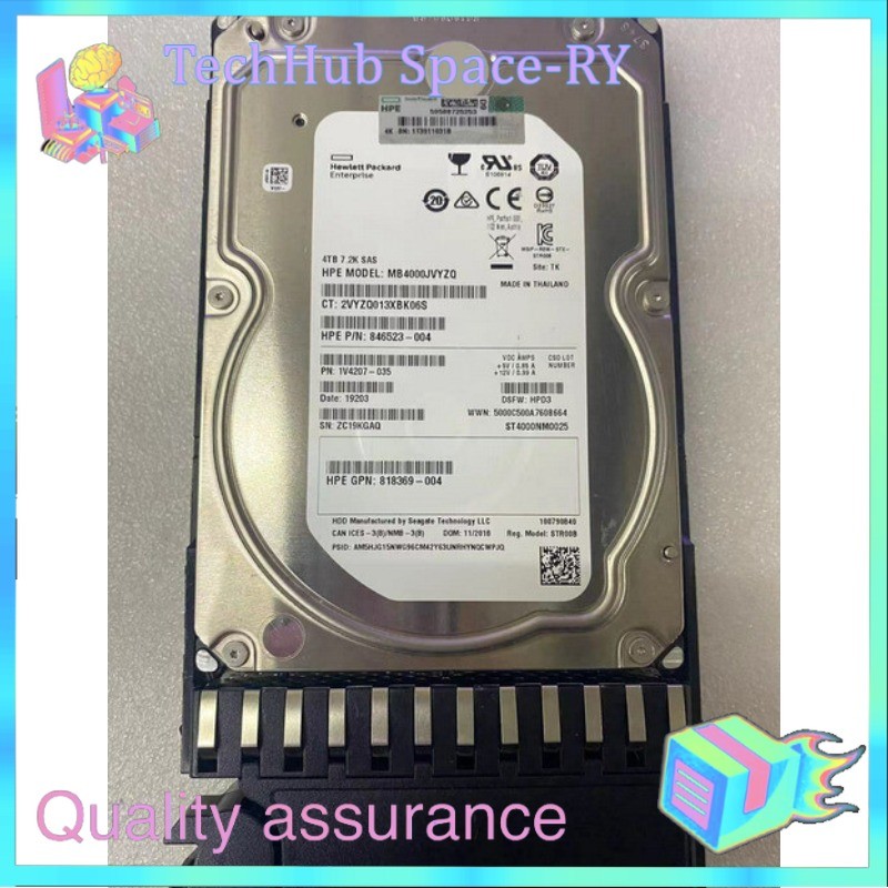 NEW HPE MSA 4TB 12G SAS 7.2K 3.5IN MIDLINE HARD DRIVE K2Q82A 801557-001