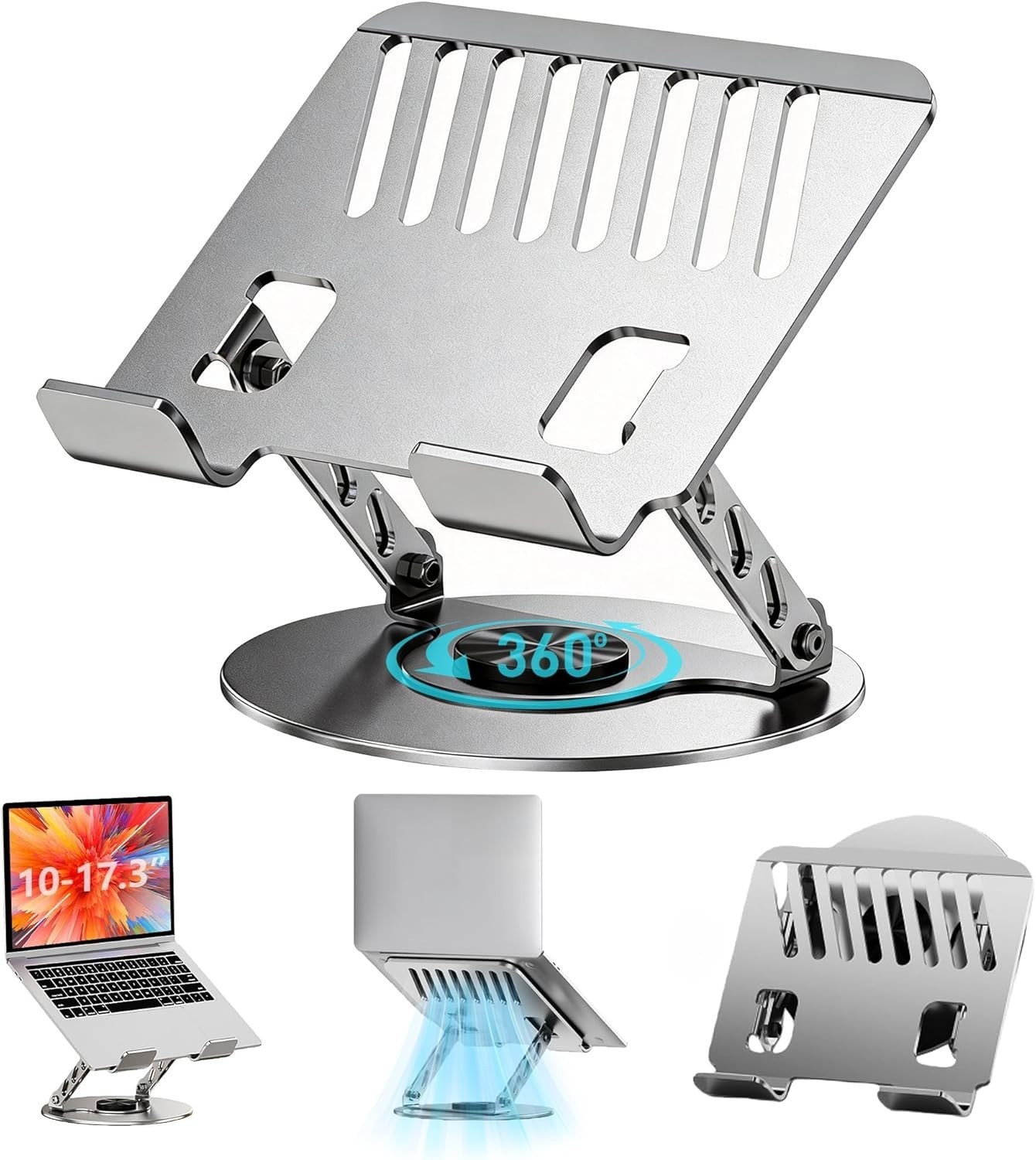 360° Adjustable Foldable Laptop Stand Aluminum Notebook Riser Computer Holder US