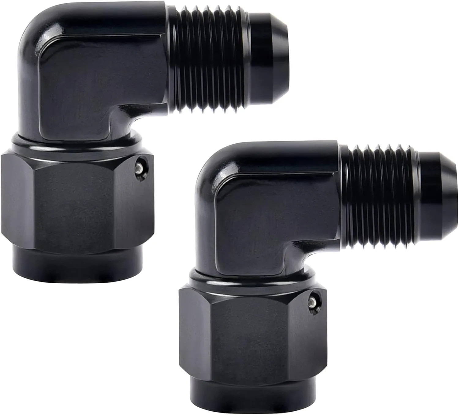 6AN Female To 6AN Male Flare Swivel Fitting Adapter Hose Connector Set 2 Pack