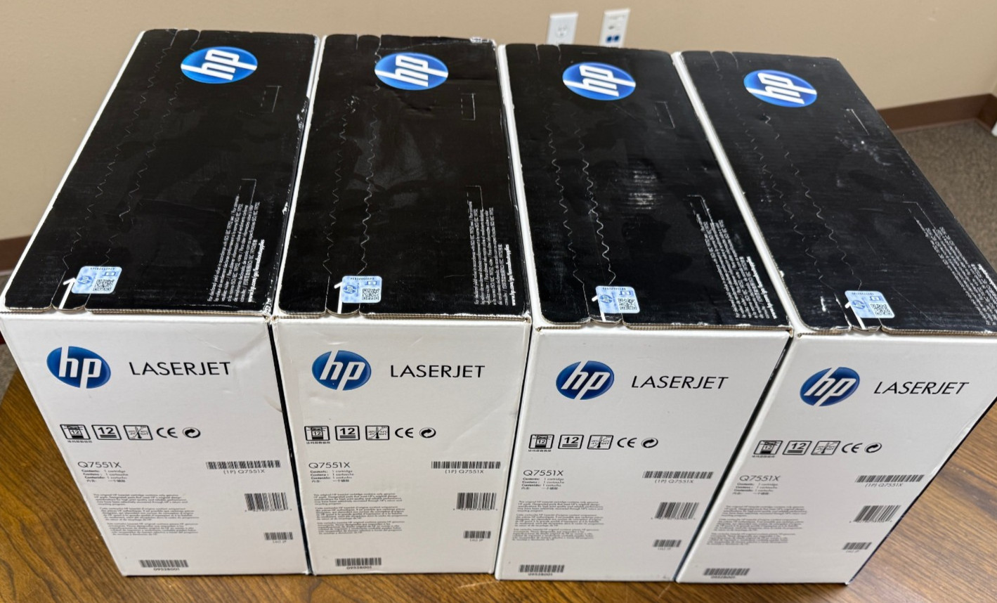 Lot of 4: Genuine HP 51X  (Q7551X) HP Toners NEW Sealed