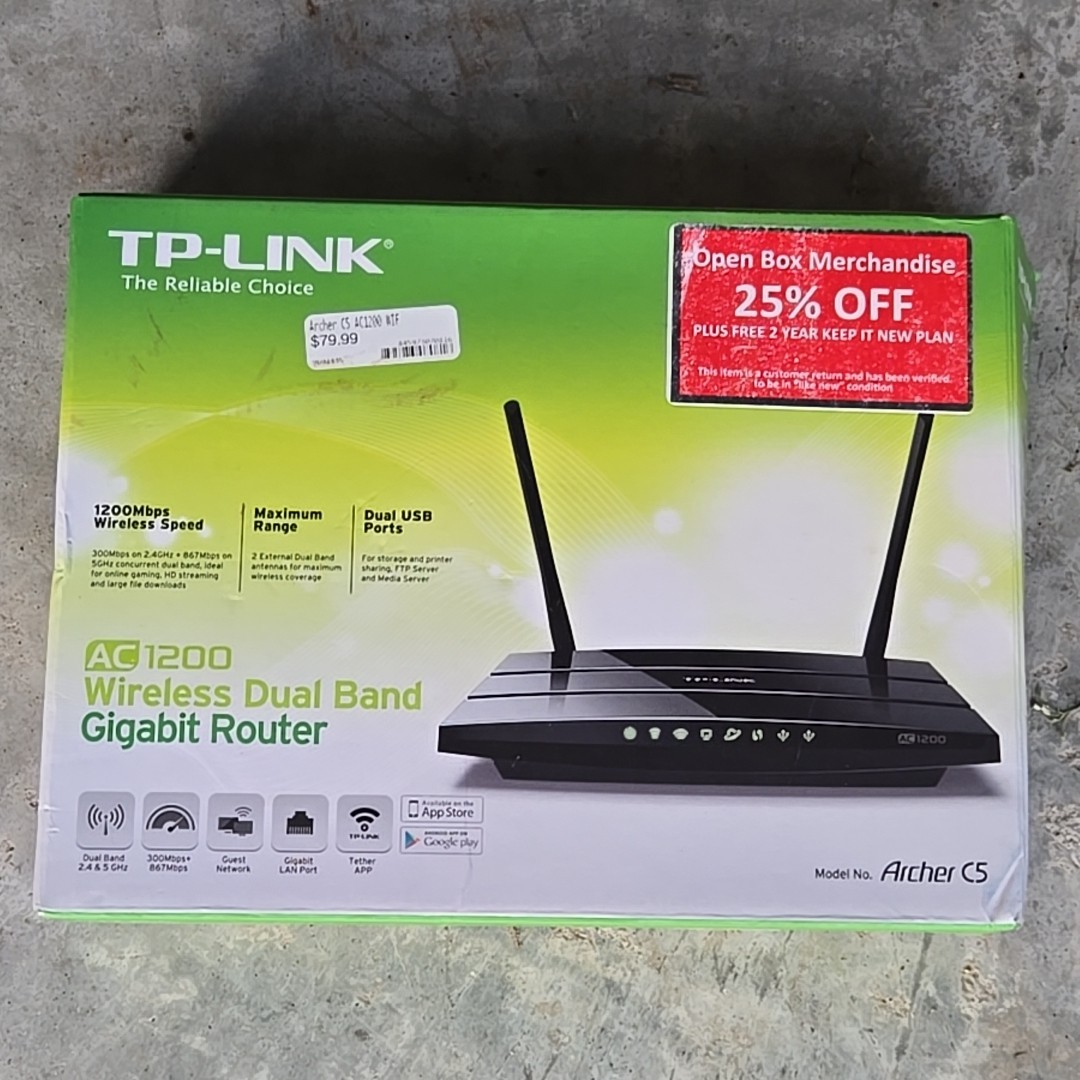 TP-Link AC1200 Dual Band Router Wireless AC Router for Home Archer C50 NIB
