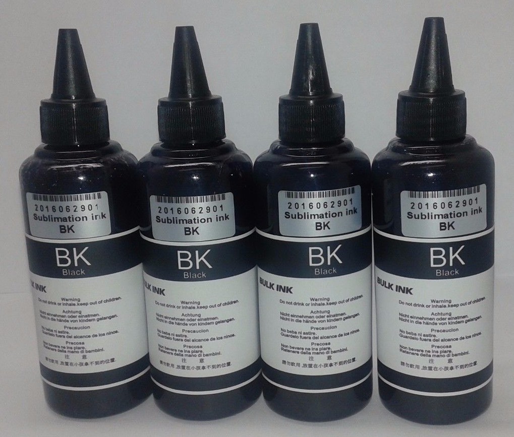 400 ml pigment sublimation Black Bulk Refill Ink for Epson Compatible USA 
