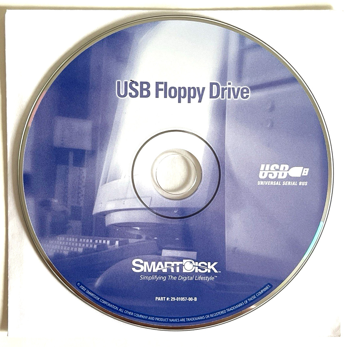 SmartDisk USB Floppy Drive Driver CD Software 29-01057-00-B Vintage 2002 Mac PC