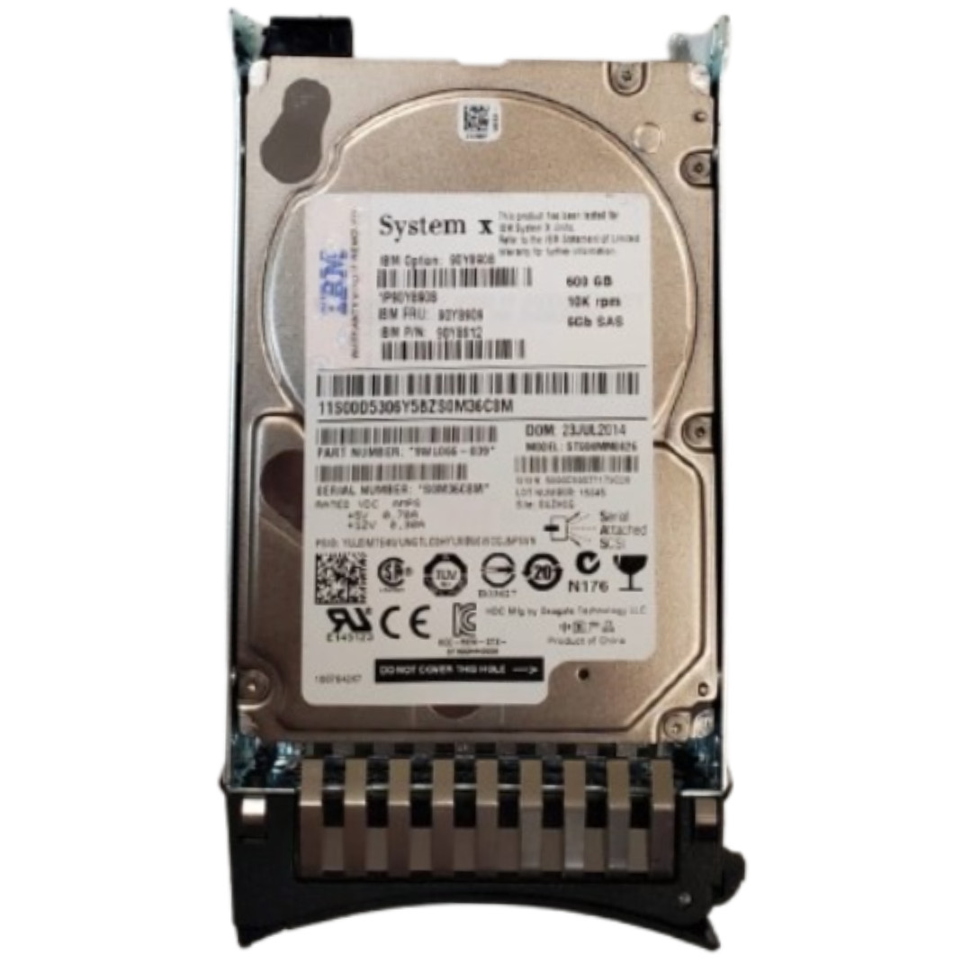Lenovo 600GB 10K SAS 6Gb/s 2.5" SFF Enterprise HDD 90Y8908 90Y8912 90Y8909
