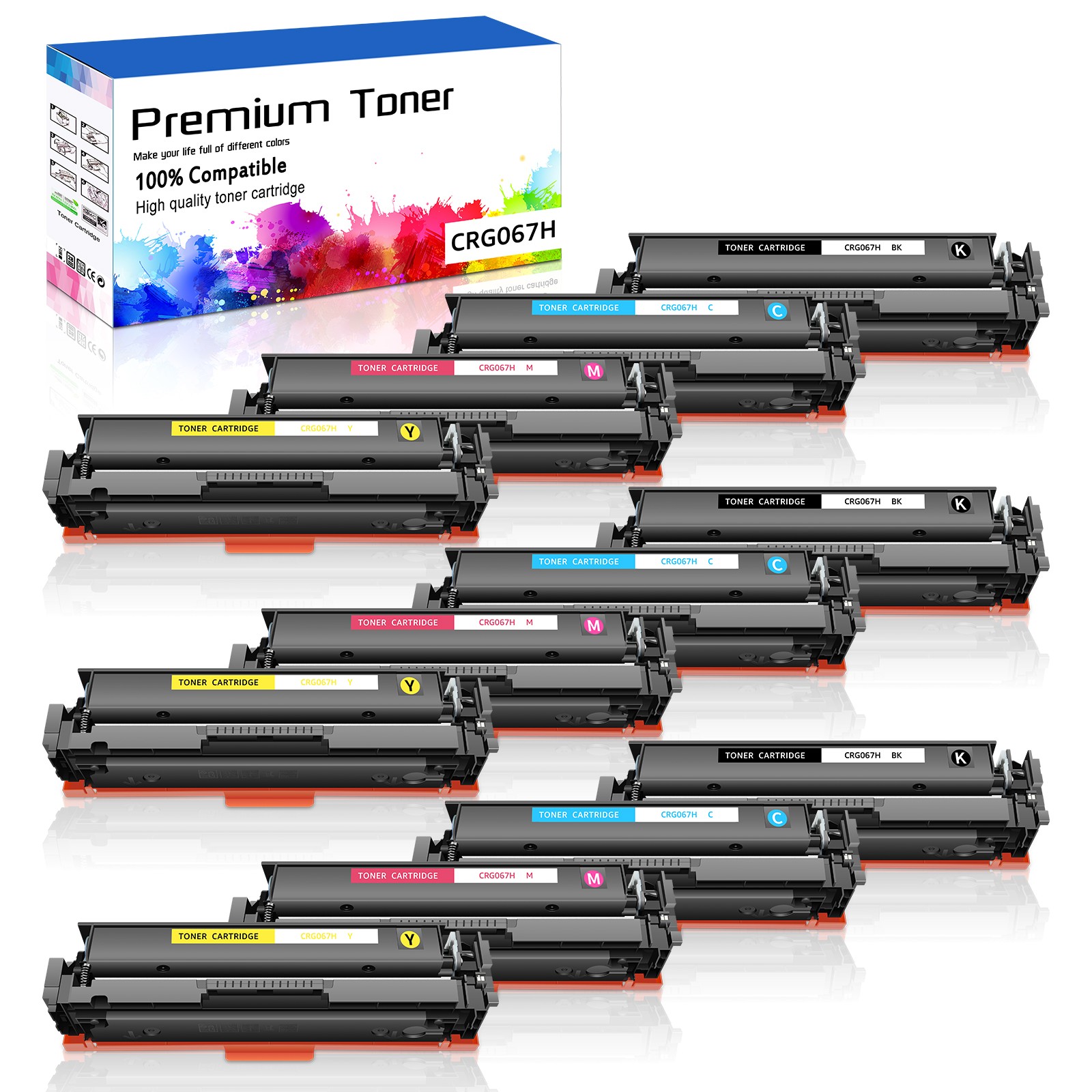 12PK CRG067H Color Toner for Canon LBP632Cdw LBP633Cdw MF656Cdw/653Cdw/654Cdw
