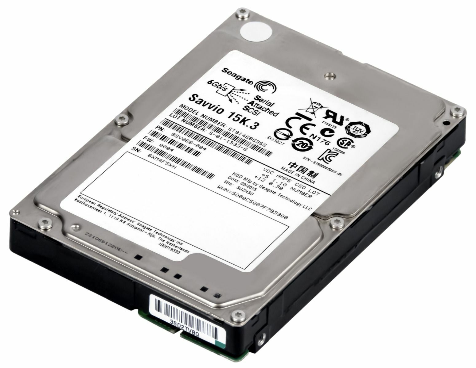 HARD DRIVE SEAGATE SAVVIO 15K.3 ST9146853SS 146GB 15000RPM 64MB SAS 2.5''