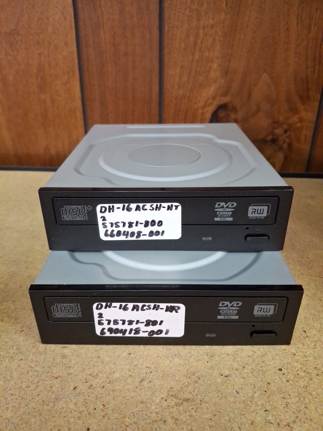 Lot Of 2- HP DH-16ACSH DVD/CD Rewritable 575781-801 690418-001 - Black