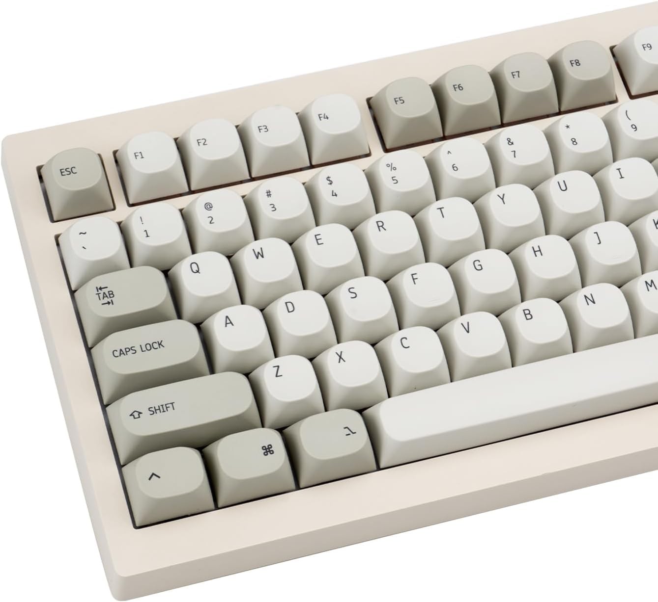 Retro Minimalist Brown PBT Custom MA Profile DyeSub Keycaps Set 119 Keys