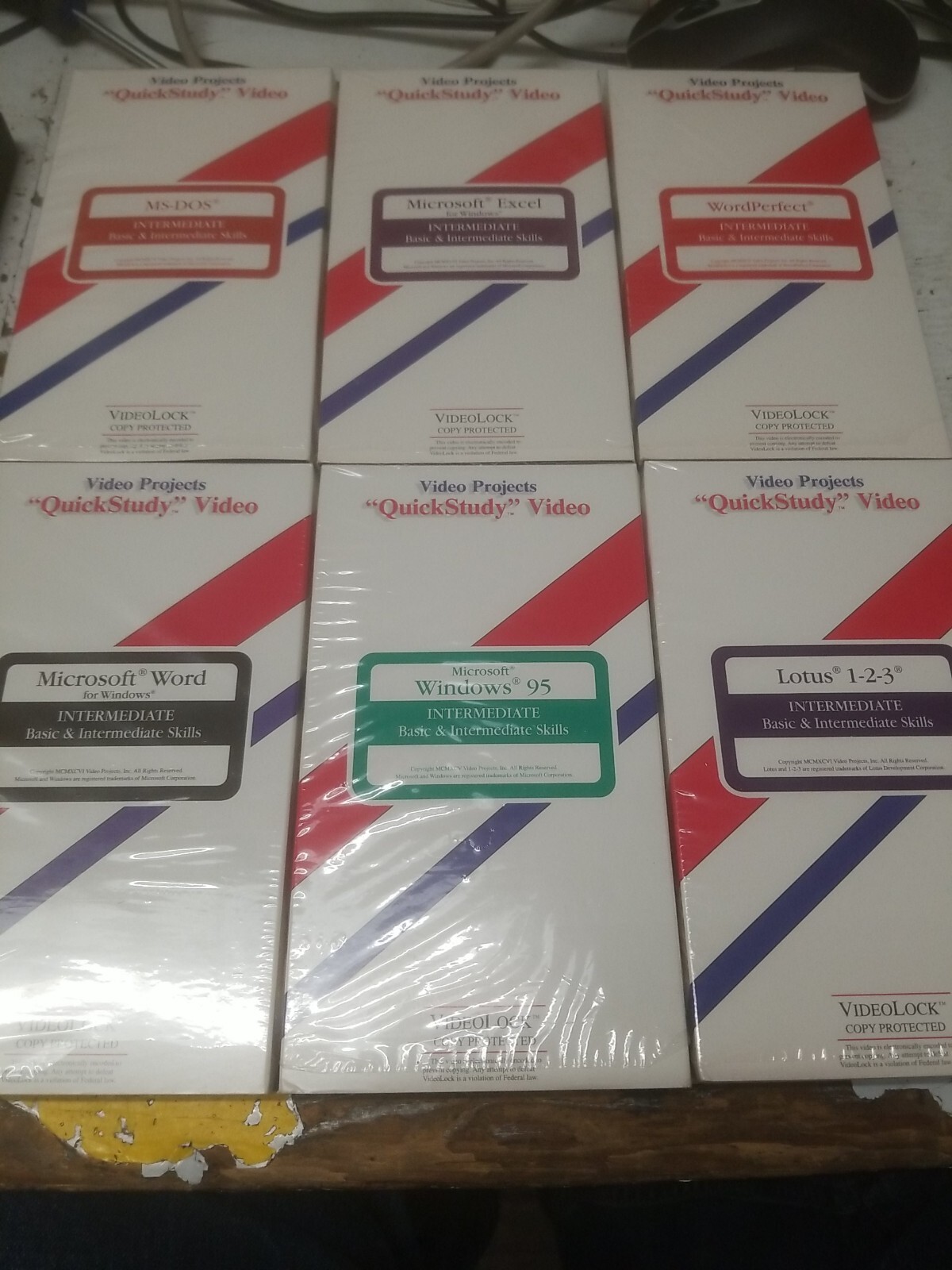 Video Projects Quick Study Video Microsoff Windows VHS Lot Of 6 Intermediate LVL
