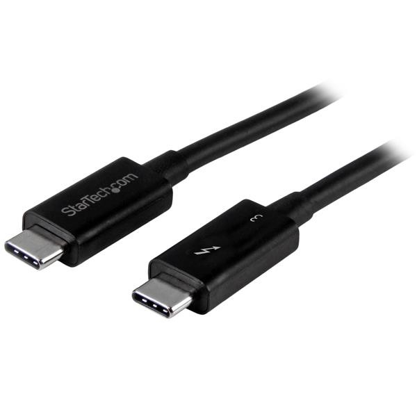 StarTech Thunderbolt 3 Cable 0.5 m (1.6 ft) Male/Male Black