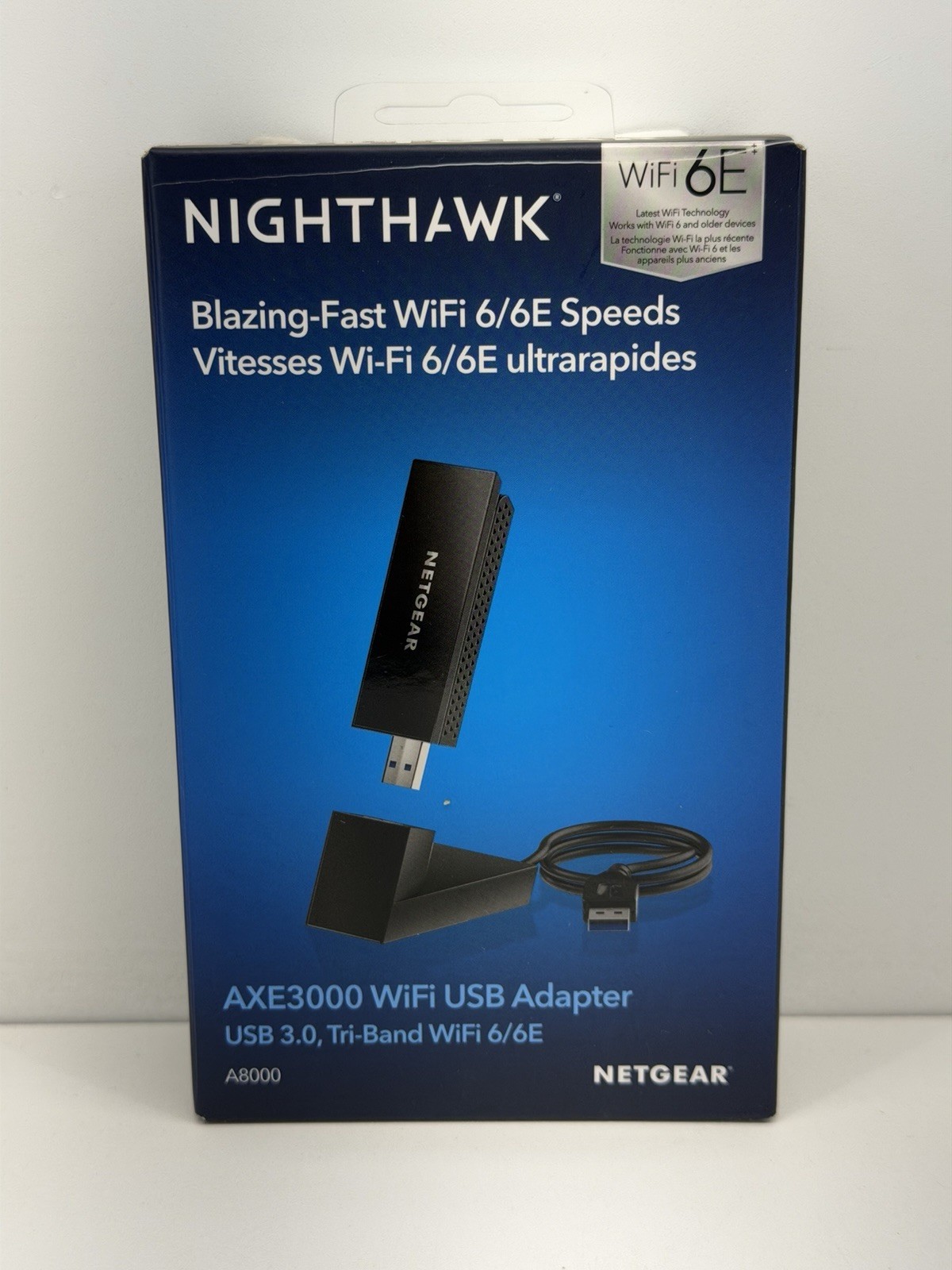 NETGEAR  Nighthawk AXE3000 Tri-Band Wi-Fi 6E USB 3.0 Adapter New Sealed