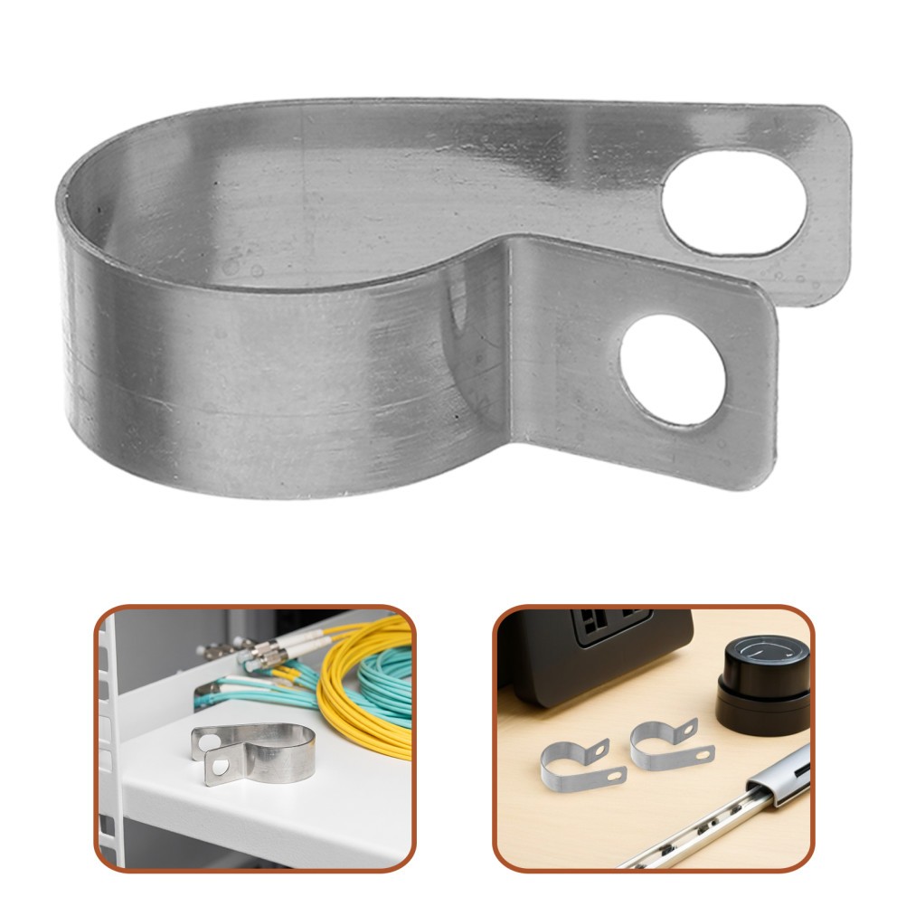 150 pcs Stainless Steel Cable Clamp, 3/4"/20mm R Type Screw Mounting Cable