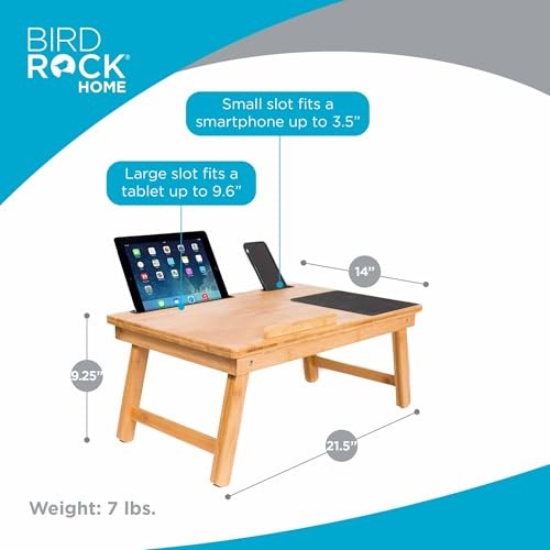 Sofia + Sam Multi Tasking Laptop Bed Tray | Lap Desk Supports Laptops Up to 18 -