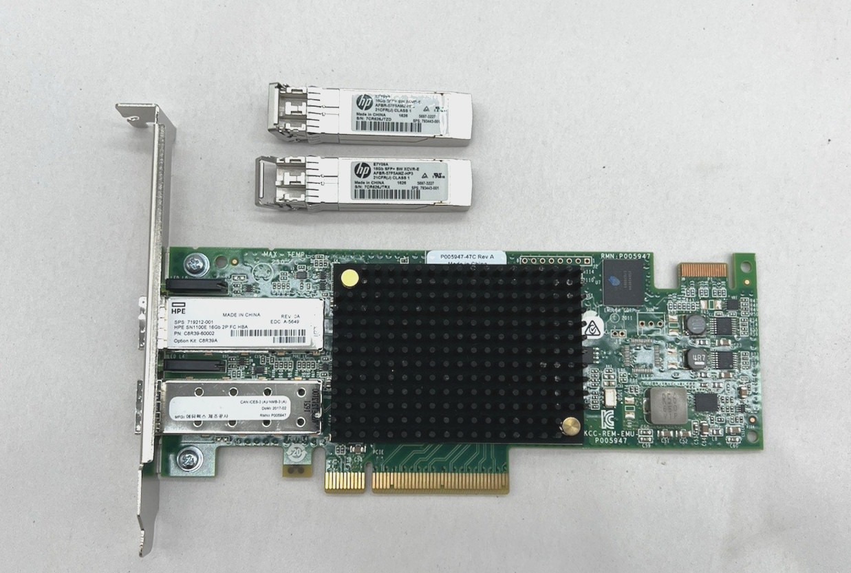 HPE 719112-001 Emulex LPE16002 2-port HP 16Gbps FC HBA P005947-47C