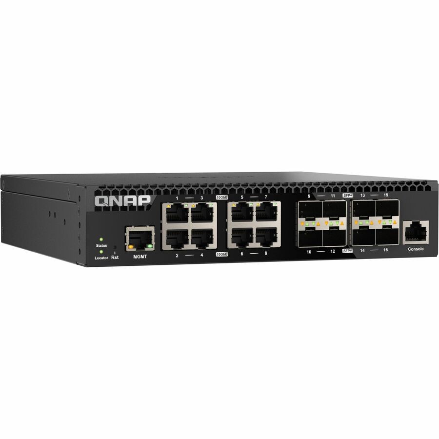QNAP Half Rackmount 16-Port 10GbE Layer 2 Web Managed Switch QSW-M3216R-8S8T-US