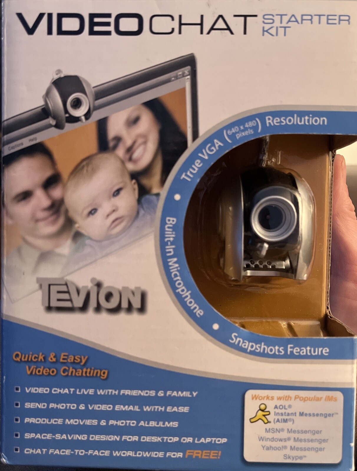 Tevion WEBCAM Video Chat Web Cam Video Stream USB Starter Kit New Sealed