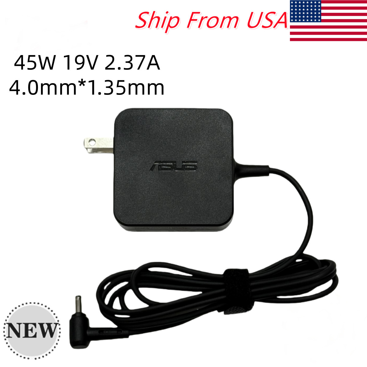 Genuine 45W 19V 2.37A Adapter Laptop Charger For ASUS X442U X510U 4.0mm*1.35mm