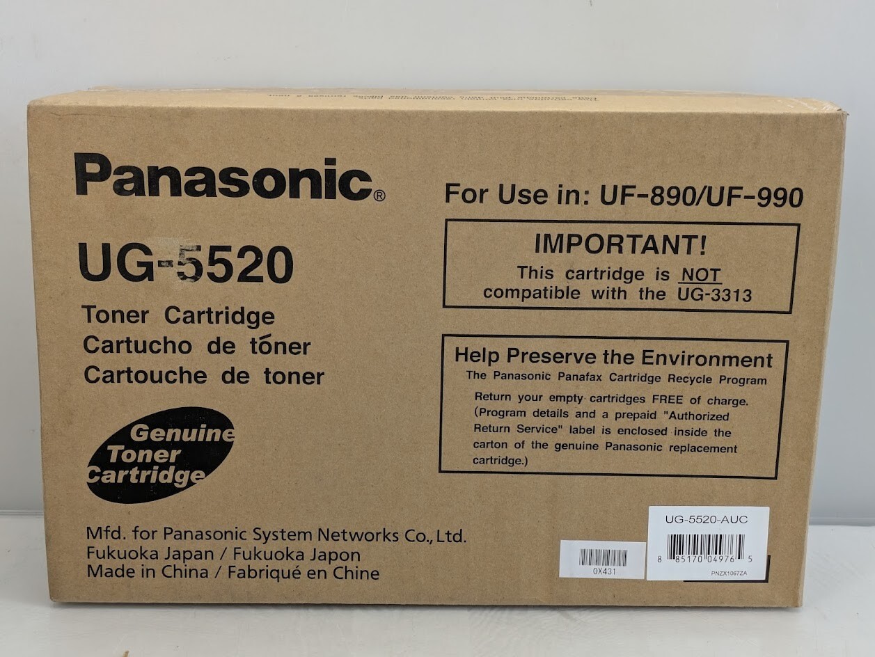 Genuine Panasonic Model UG5520 Toner Catridge 12000 Yield For UF-890/UF-990