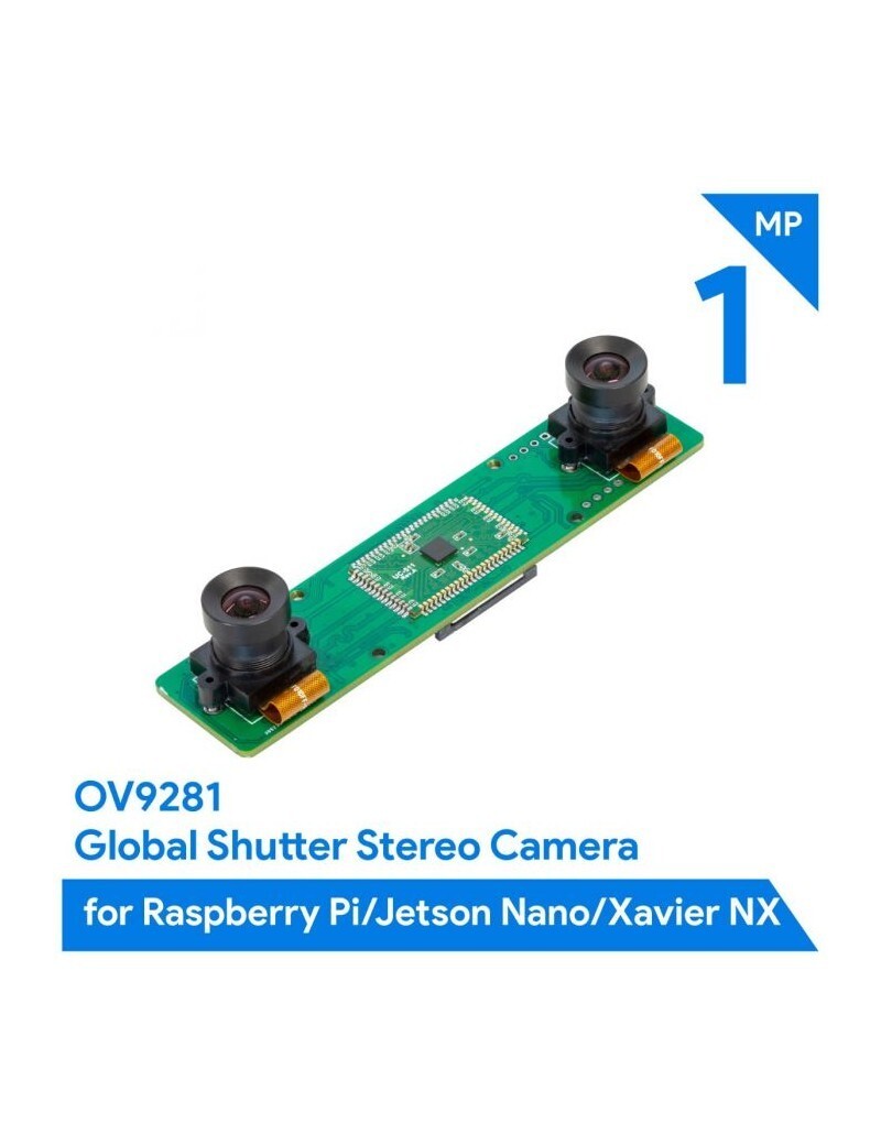 1MP Stereo Camera For Rasp, Jetson - Dual OV9281