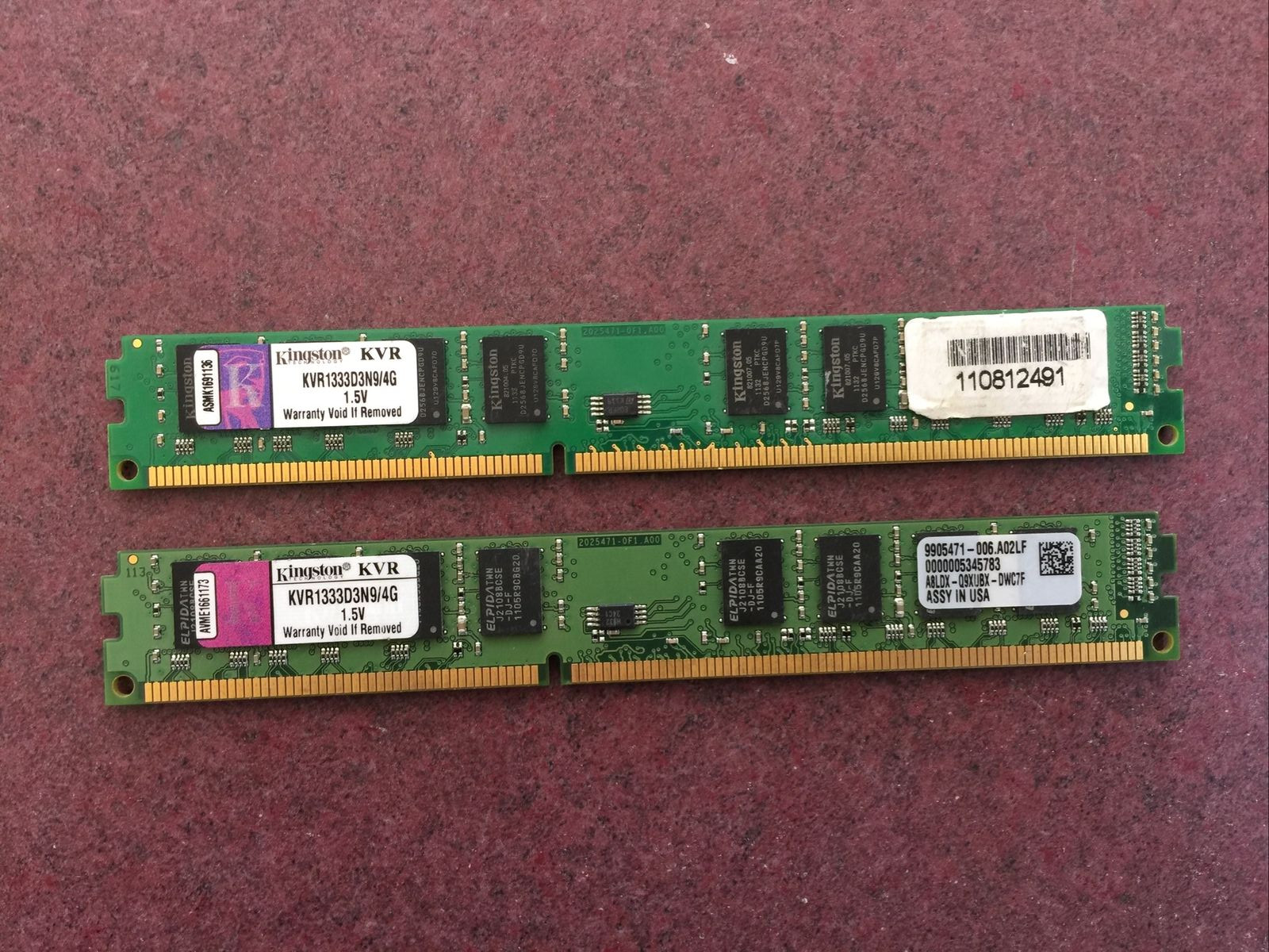 Kingston 8GB (2x4GB) PC3-10600U DDR3 Low Profile Desktop RAM KVR1333D3N9/4G