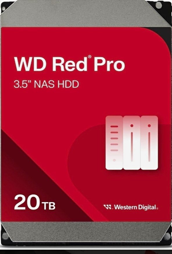 Western Digital WD Red Pro 20TB 3.5in NAS Internal Desktop HDD Hard Drive