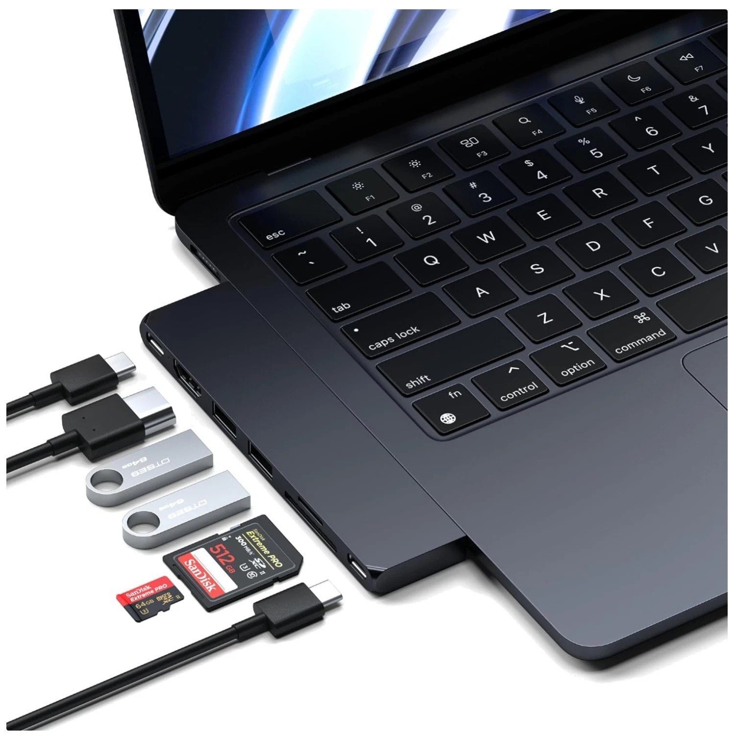 7-in-1 USB-C Hub Pro Slim, 100W Charging, 4K HDMI,