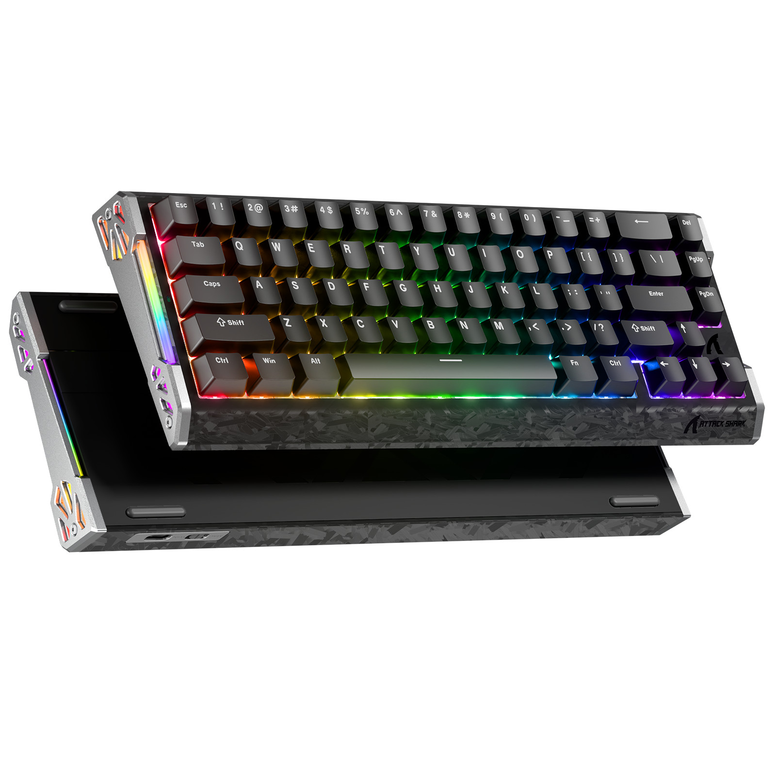 ATTACK SHARK R68 HE 60% 8000Hz Carbon Fiber Rapid Trigger Wired Gaming Keyboard