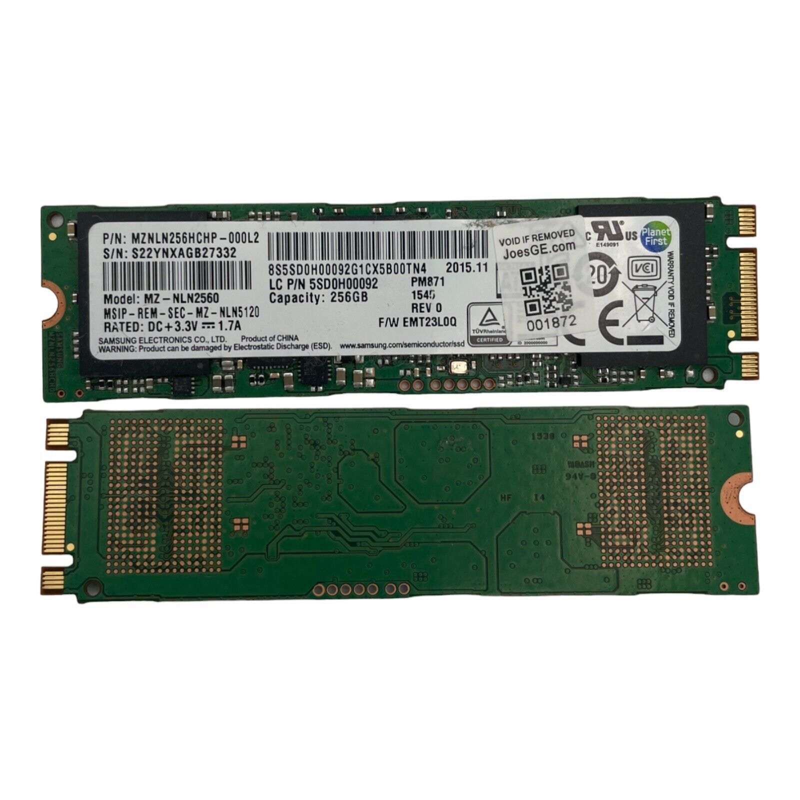 Genuine Samsung SSD Drive 256GB MZ-NLN2560 MZNLN256HCHP-000L2