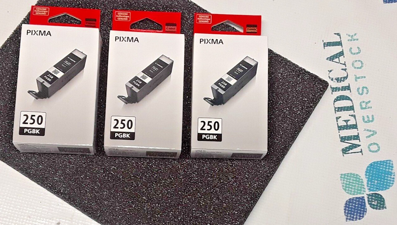 3PK - PGI-250 - GENUINE CANON PIXMA 250 PGBK - NEW