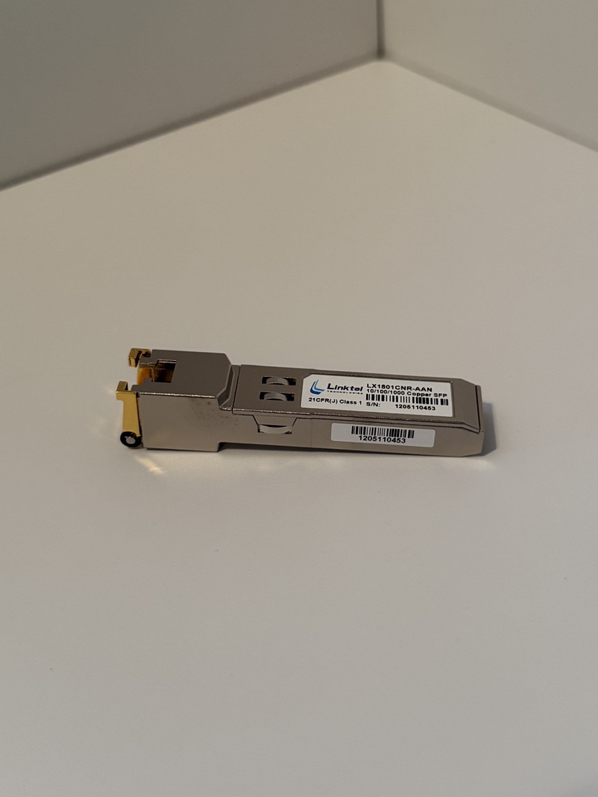 Linktel LX1801CNR-AAN RJ45 SFP 10/100/1000Base-T Copper Transceiver Module