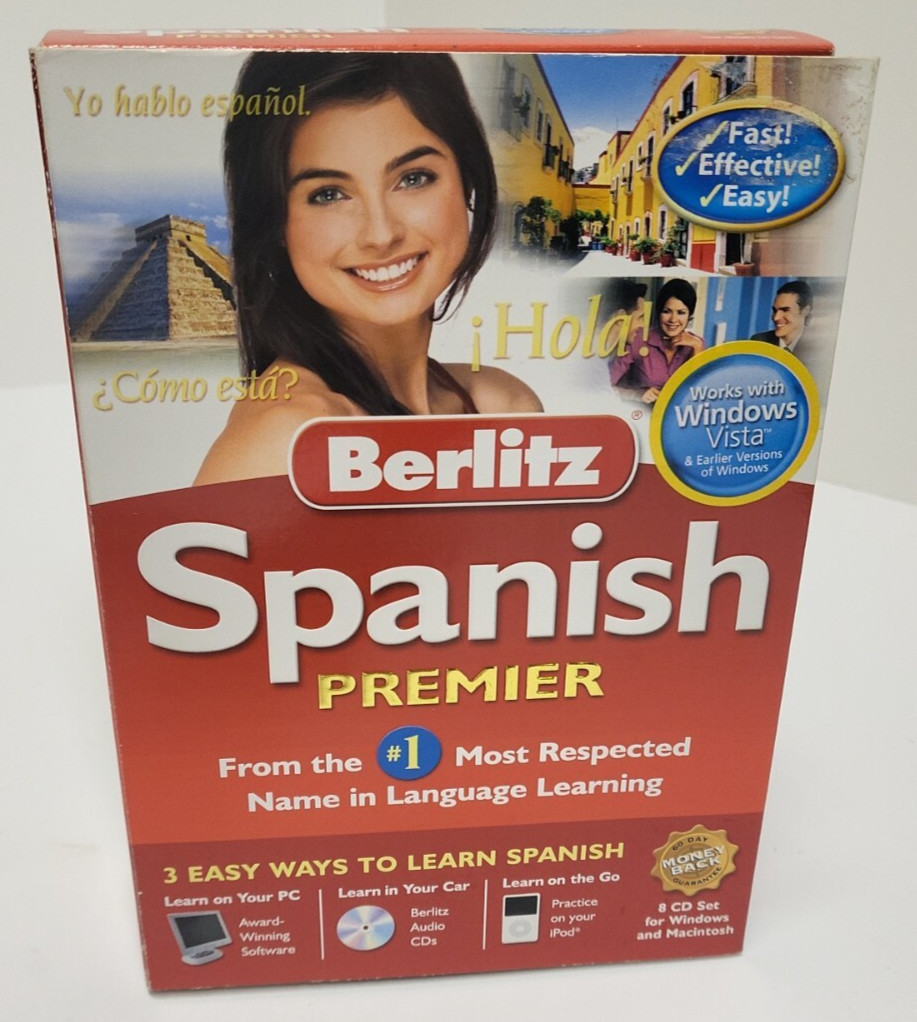 New Novatel Berlitz Learn Spanish Premier for PC, Mac Language Learning Course