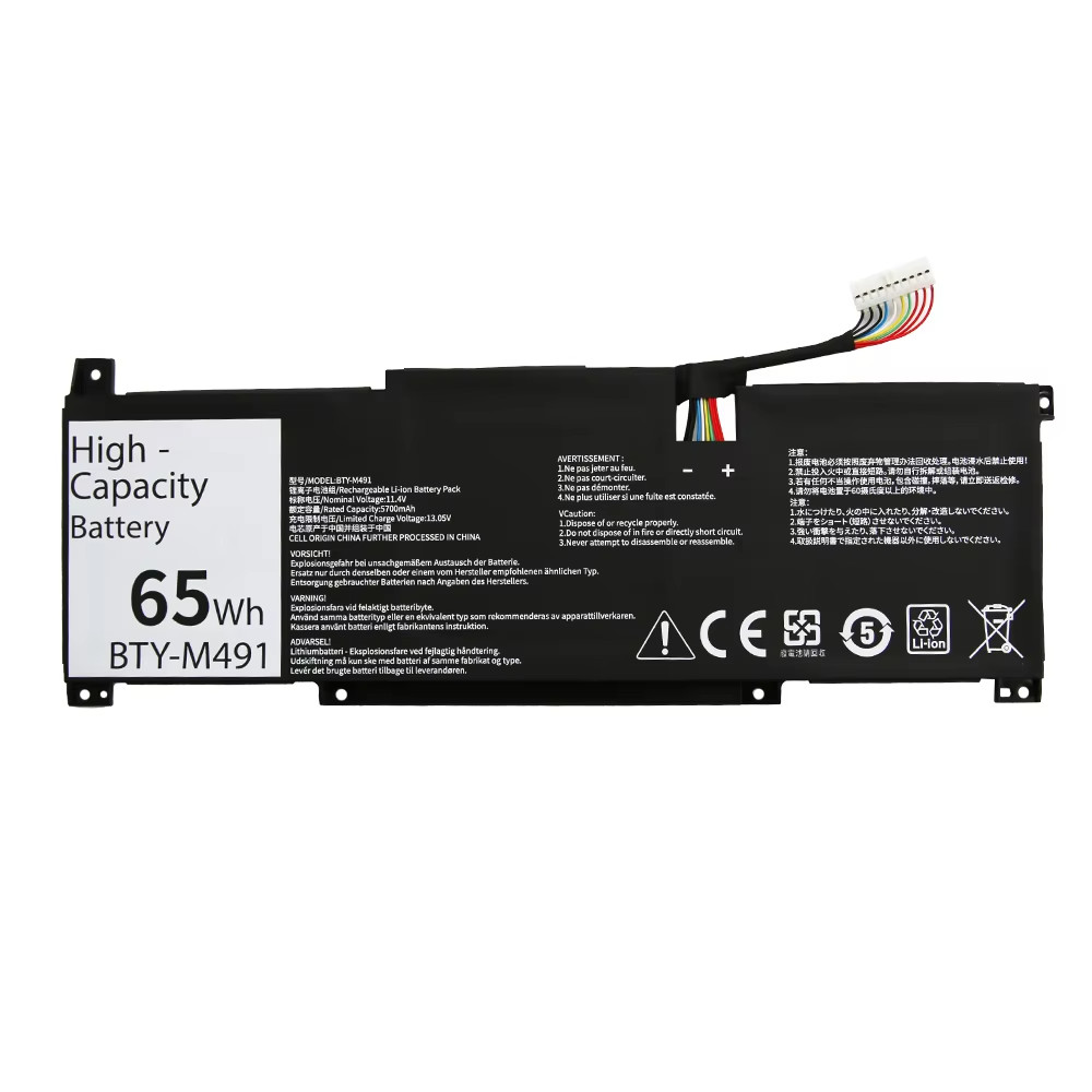 BTY-M491 65Wh Laptop Battery for MSI MS-1551/1552/1563 Stealth 15M